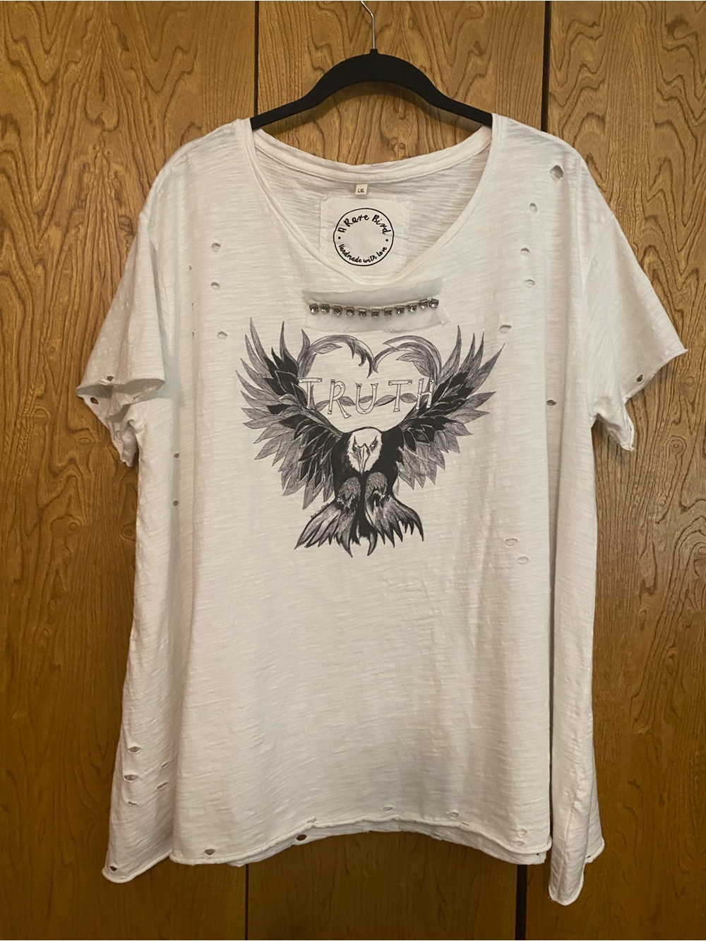 A RARE BIRD 'Truth Tattered Patriotic’ Eagle Tee